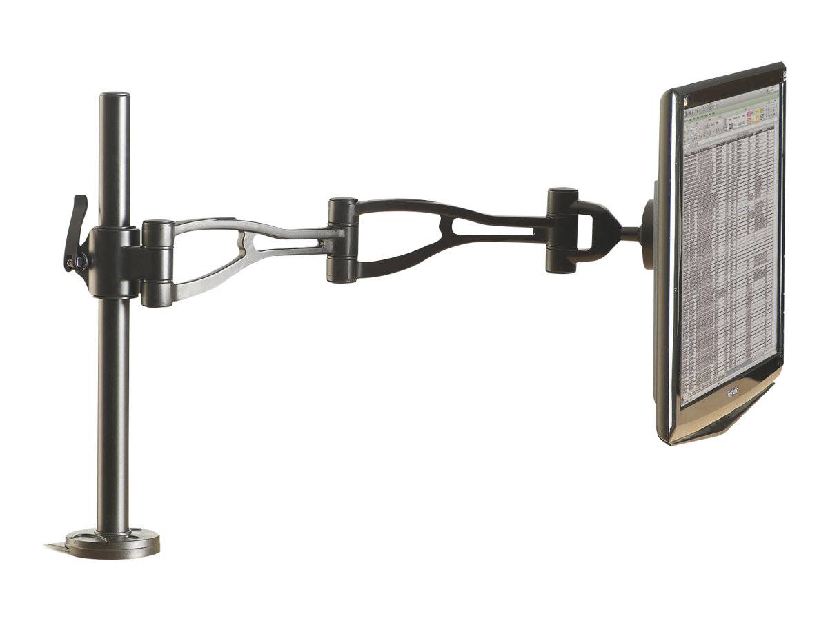Fellowes Vista Bras porte écran simple, Pince, 10 kg, 81,3 cm (32"), 100 x 100 mm, Réglage de la hauteur, Noir