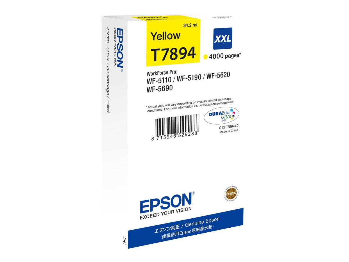 Epson Encre T7894 XXL d'origine jaune C13T789440-5