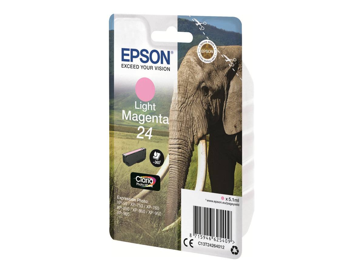 Epson Encre 24 d'origine magenta photo C 13 T 24264012-5