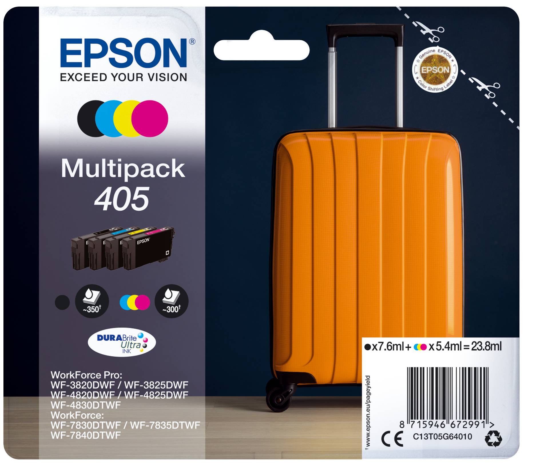 EPSON 2LB Multipack 4-colours 405 DURABrite Ultra Ink w/s-4