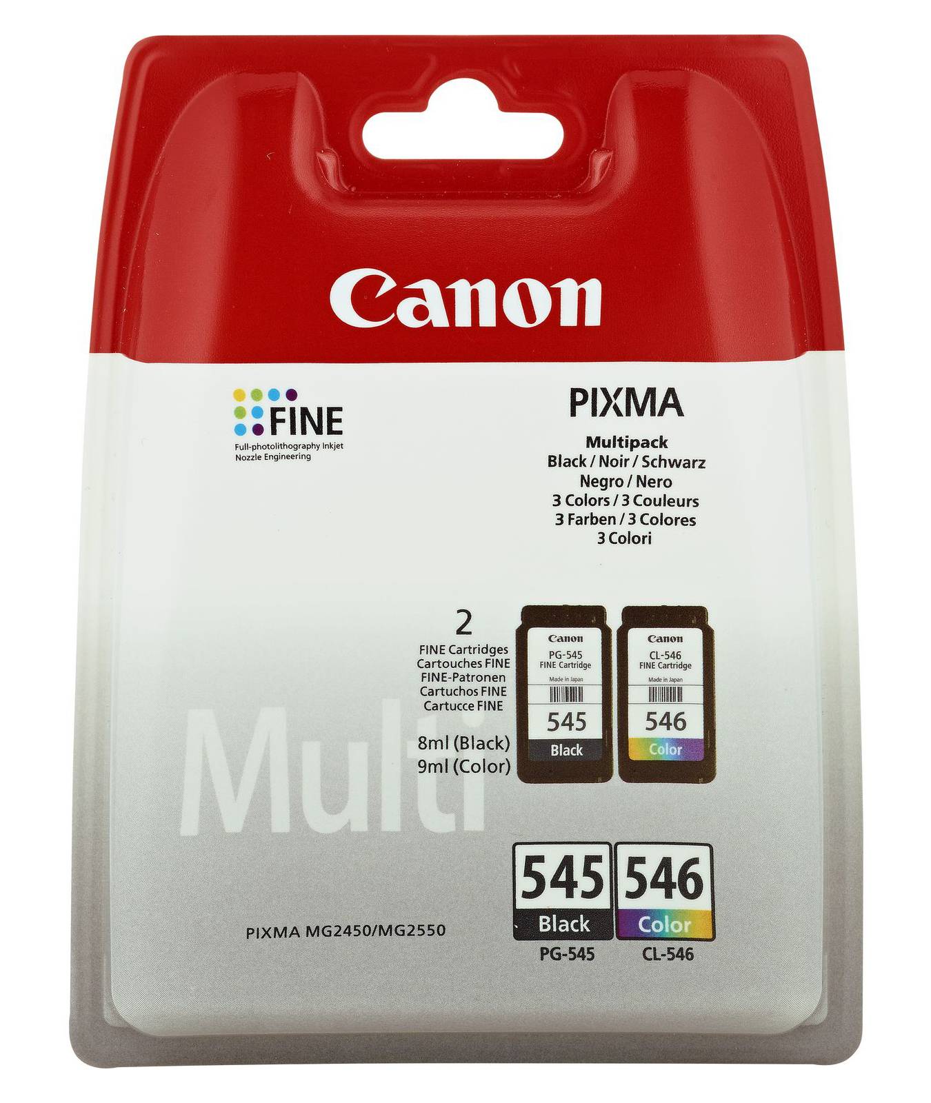 Pack de 2 cartouches d'encre Canon PG-545 + CL-546 Noir et couleur-2