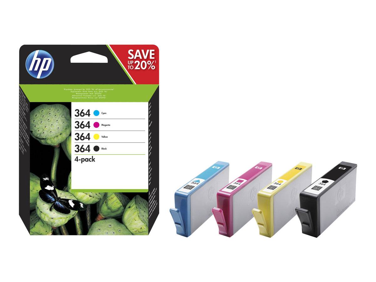 Multipack d'encre HP série N9J73AE NR.364 (noir, cyan, magenta, jaune)-5