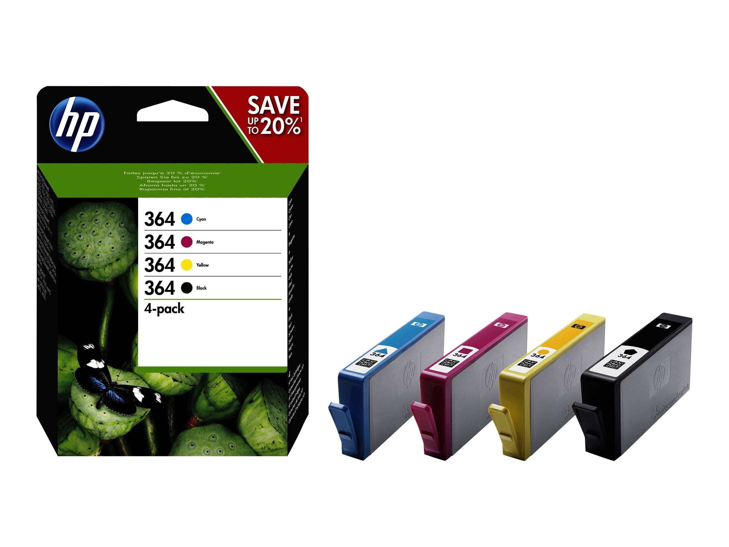 Multipack d'encre HP série N9J73AE NR.364 (noir, cyan, magenta, jaune)-7