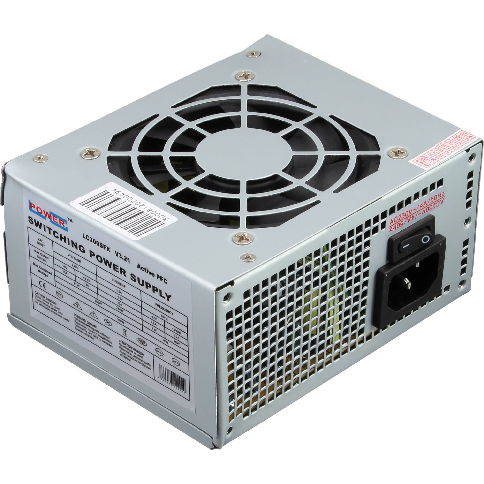 LC-Power LC300SFX V3.21, 285 W, 300 W, +12V,+3.3V,+5V, 18 A, 20 A, 15 A-1