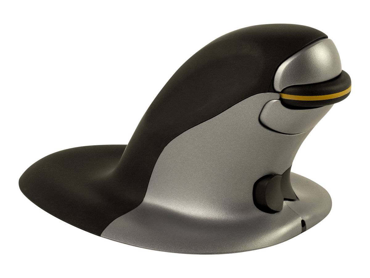 Fellowes Souris verticale ambidextre Penguin - Sans fil - Petit, Ambidextre, Conception verticale, Laser, RF sans fil, 1-6