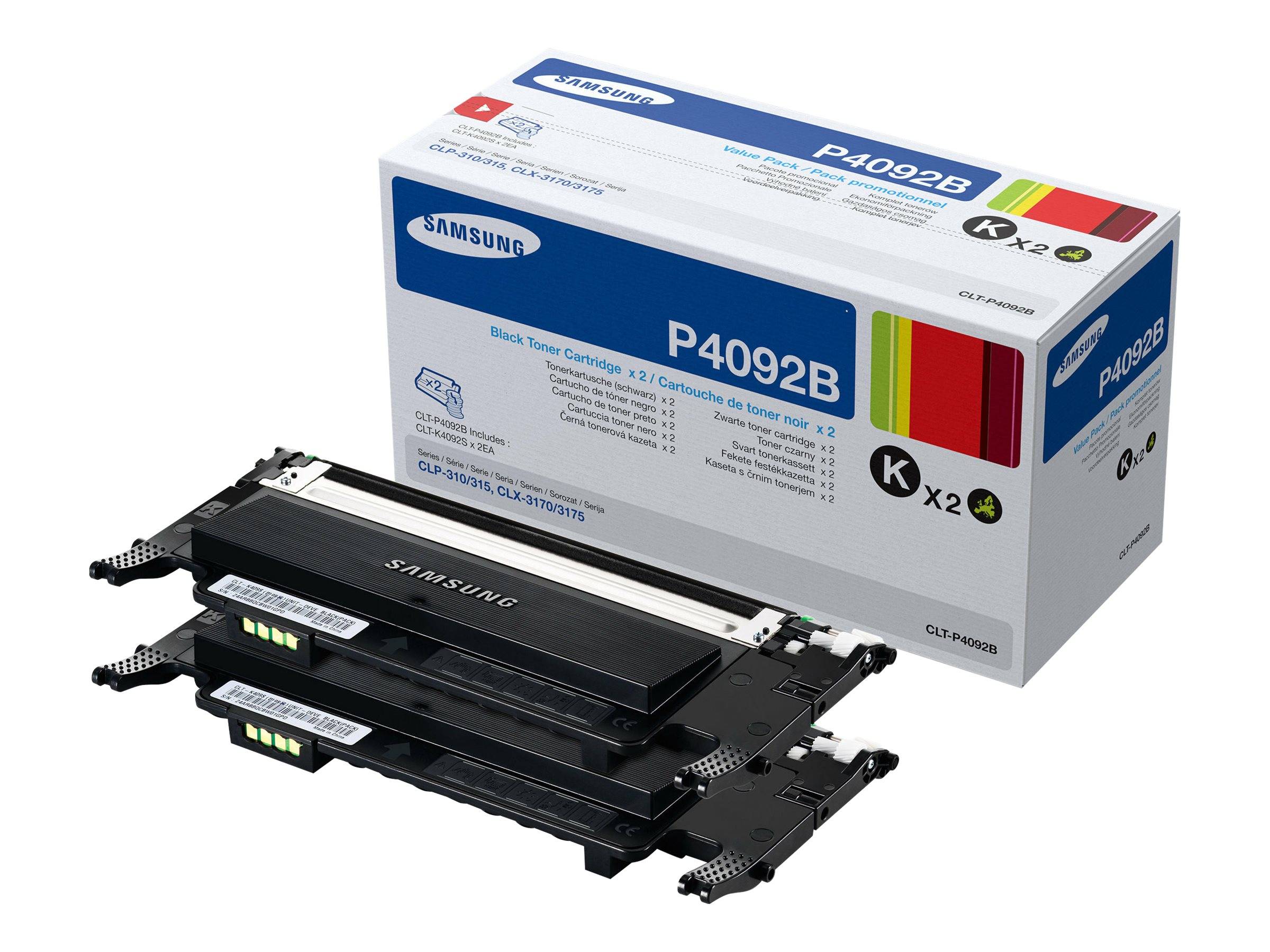 Samsung Pack de 2 cartouches de toner noir CLT-P4092B, 1500 pages, Noir, 2 pièce(s)-3