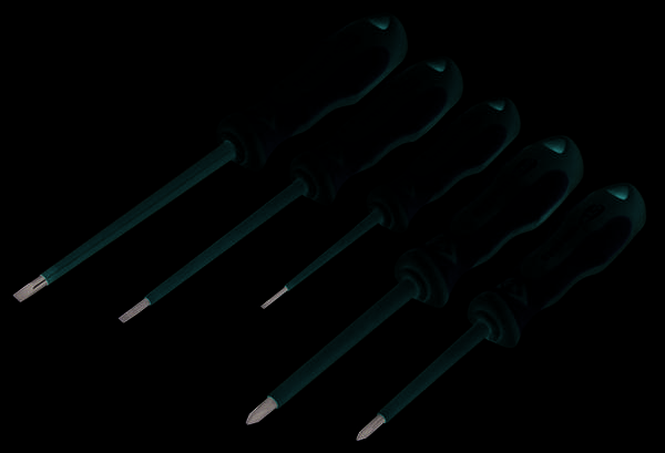 C.K Triton XLS VDE Jeu de tournevis 5 pièces vis à fente, cruciforme Phillips