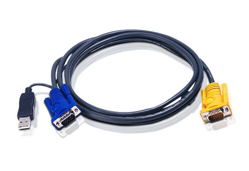 ATEN KVM Câble de raccordement [1x VGA mâle, USB 1.1 type A mâle - 1x SPHD 18 mâle] 1.80 m noir-7