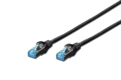 Câble réseau RJ45 SF/UTP, Cat. 5e droit Digitus - [1x RJ45 mâle - 1x RJ45 mâle] - 10.00 m - noir - DK-1531-100/BL-4