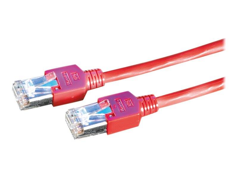 Cordon KERPEN Cat.5e (Classe D) D1-20 SF/U, croisé, rouge, 3 m-4