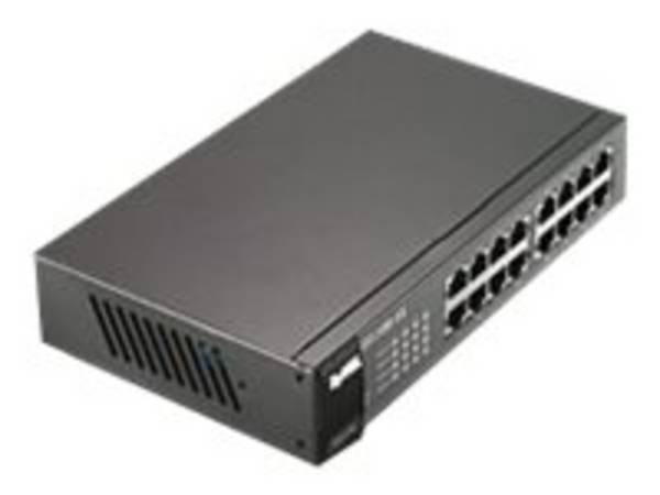 Zyxel GS1100-16, Non-géré, Gigabit Ethernet (10/100/1000), Grille de montage, Montage mural