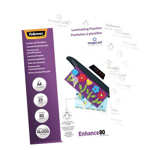 FELLOWES IL POCHETTES A4 80 MICRONS X 25-7