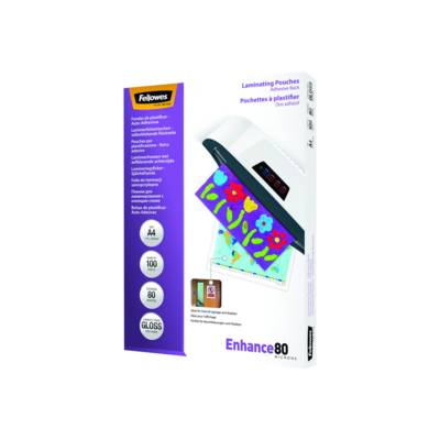 FELLOWES POCHETTES A4 - DOS ADHESIF - 80 MICR-0