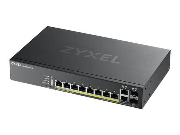 Zyxel GS2220-10HP-EU0101F, Géré, L2, Gigabit Ethernet (10/100/1000), Connexion Ethernet, supportant l'alimentation via c