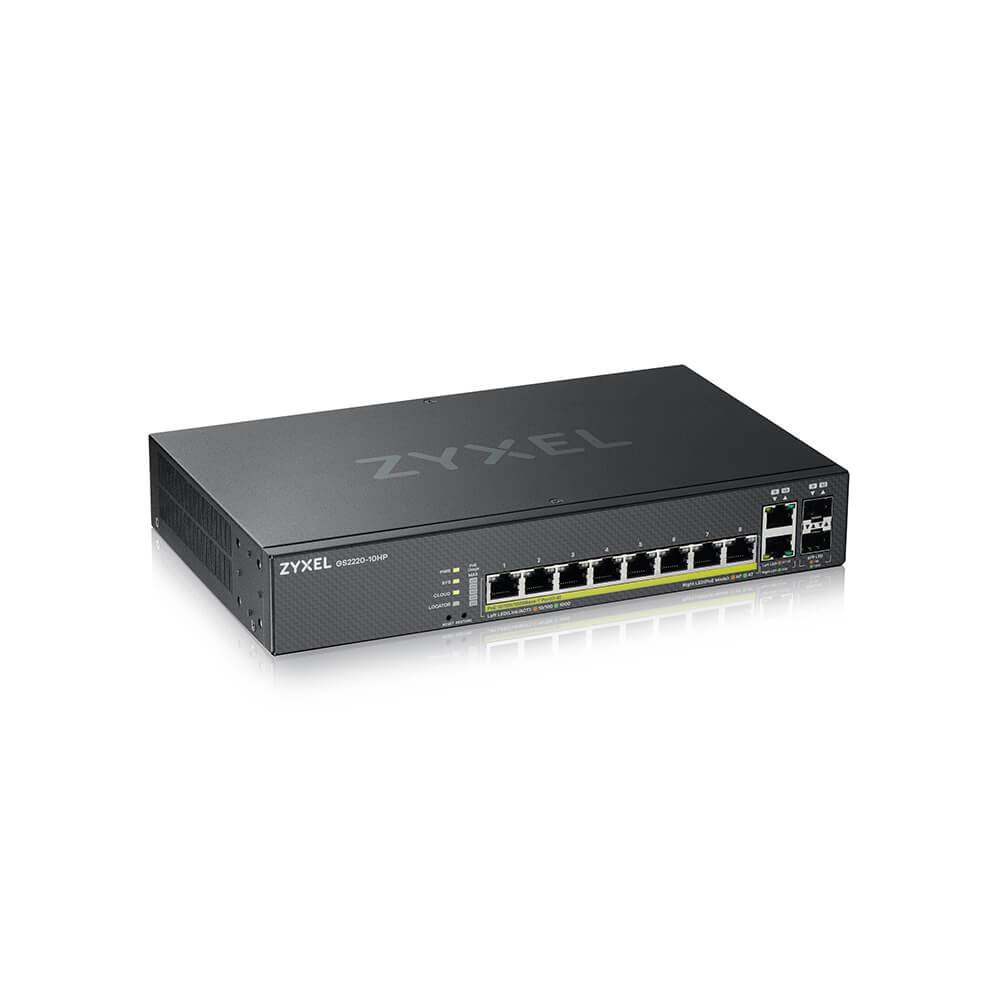 Zyxel GS2220-10HP-EU0101F, Géré, L2, Gigabit Ethernet (10/100/1000), Connexion Ethernet, supportant l'alimentation via c-7