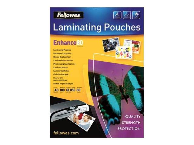 FELLOWES Pochettes ImageLast A3 80 microns - Pack de 100-0