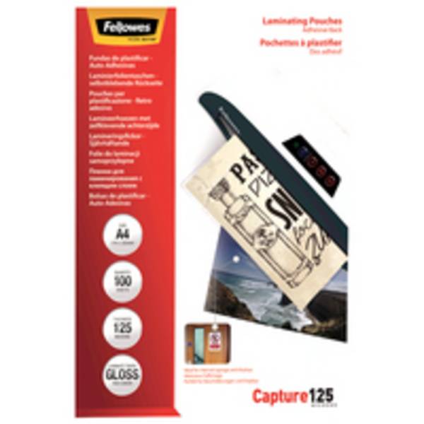 FELLOWES pochettes-dos adhesif-a4 125m x 100pk