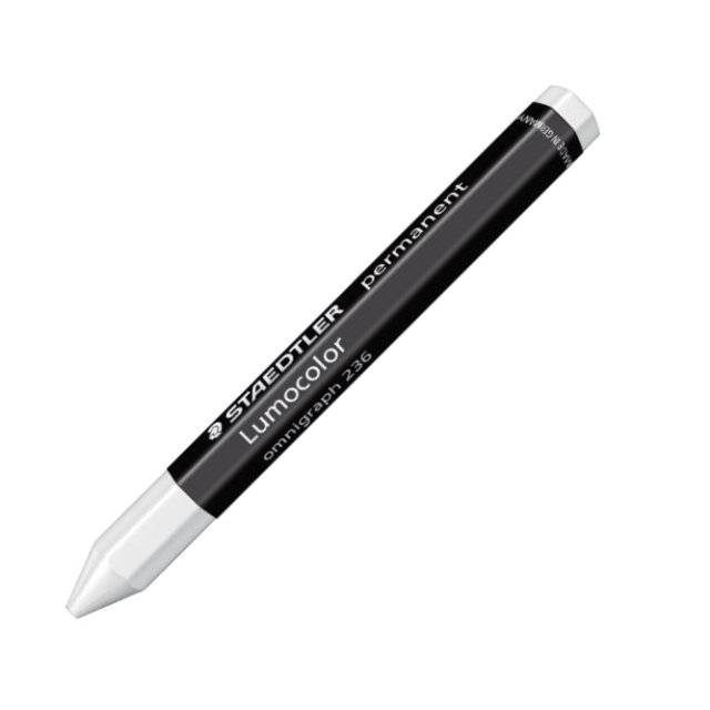 Staedtler Lumocolor 236 omnigraph permanent 236-0 Craie de marquage blanc-2