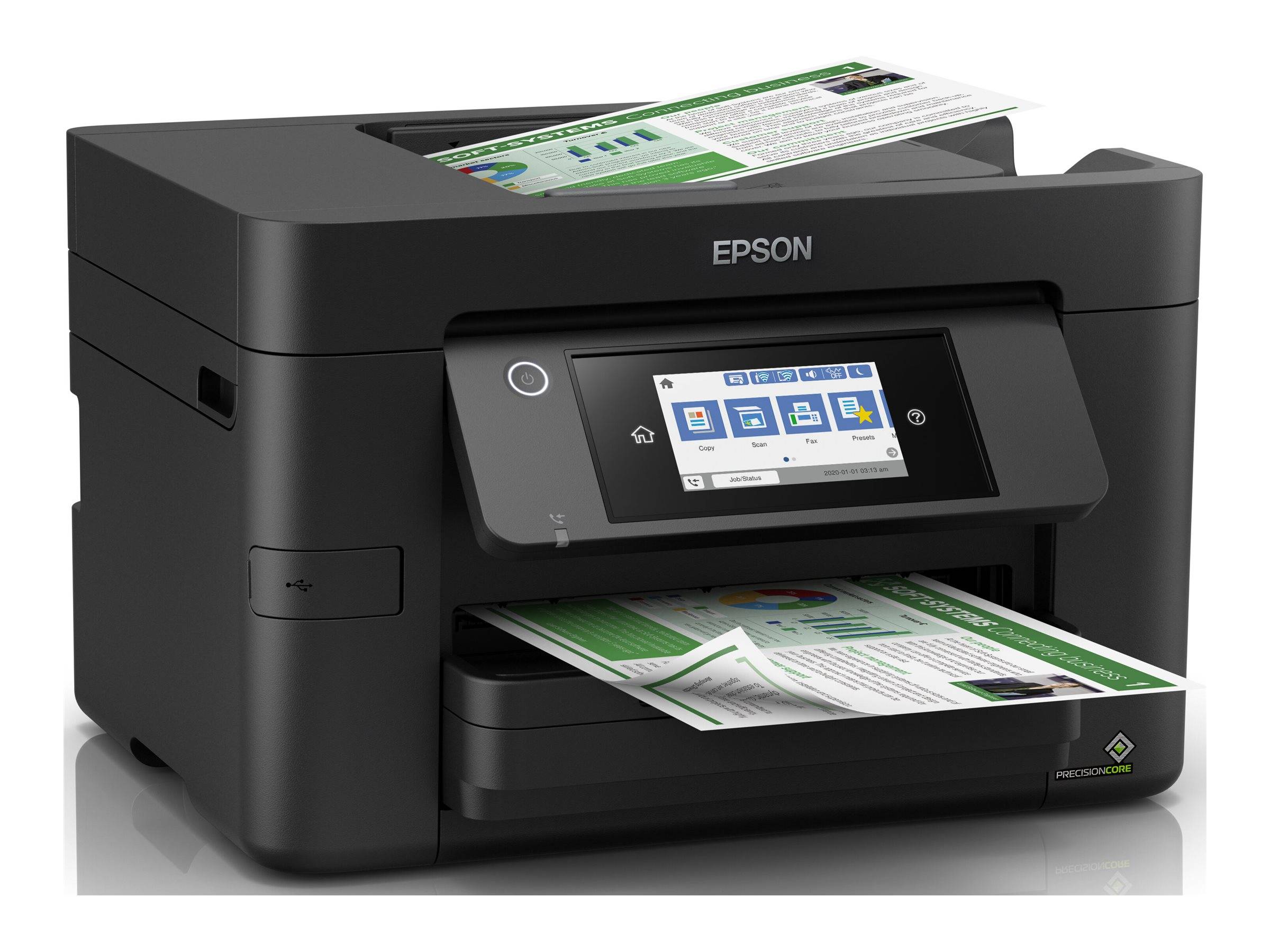 Epson WorkForce Pro WF-4825DWF, Jet d'encre, Impression couleur, 4800 x 2400 DPI, Numérisation couleur, A4, Noir-6