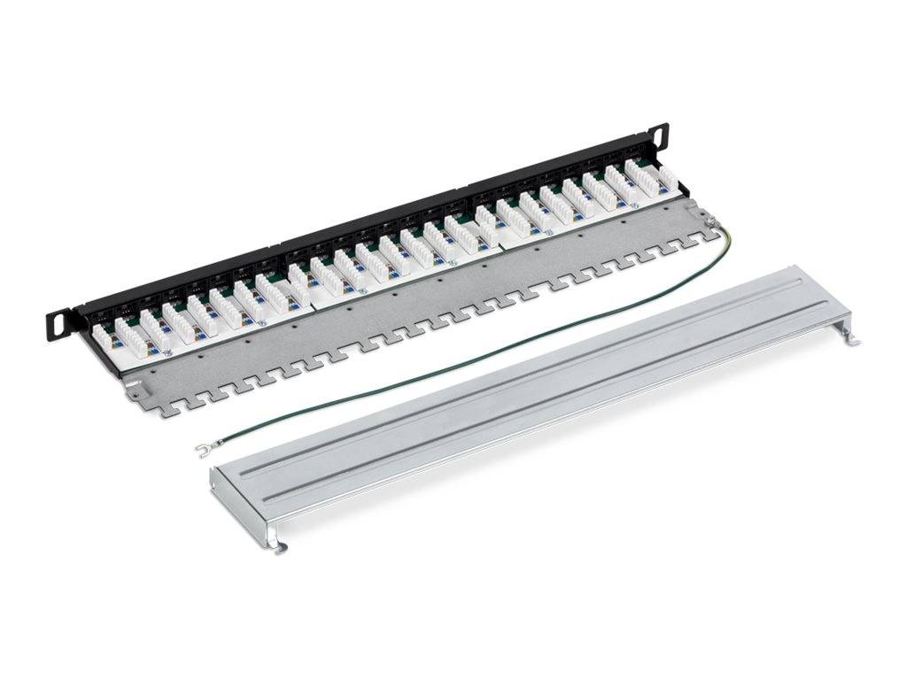 TRENDnet TC-P24C6AHS Panneau de brassage Cat6A blindé, 1/2U-8
