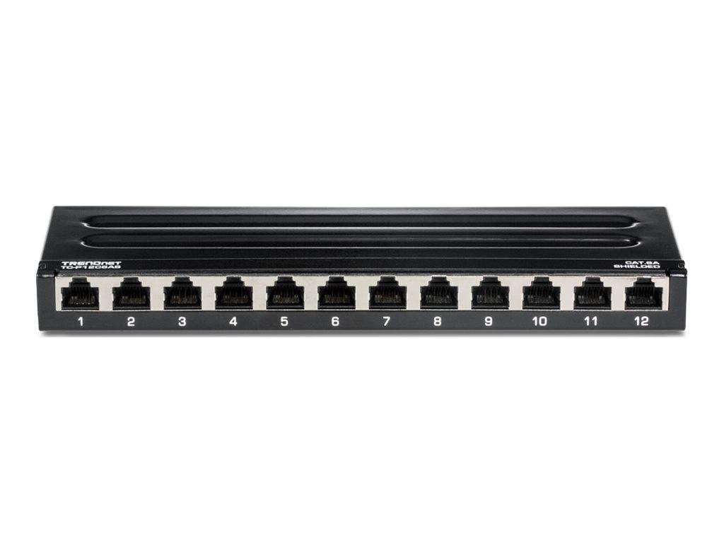 TRENDnet TC-P12C6AS Panneau de brassage renforcé à 12 ports Cat6A-4