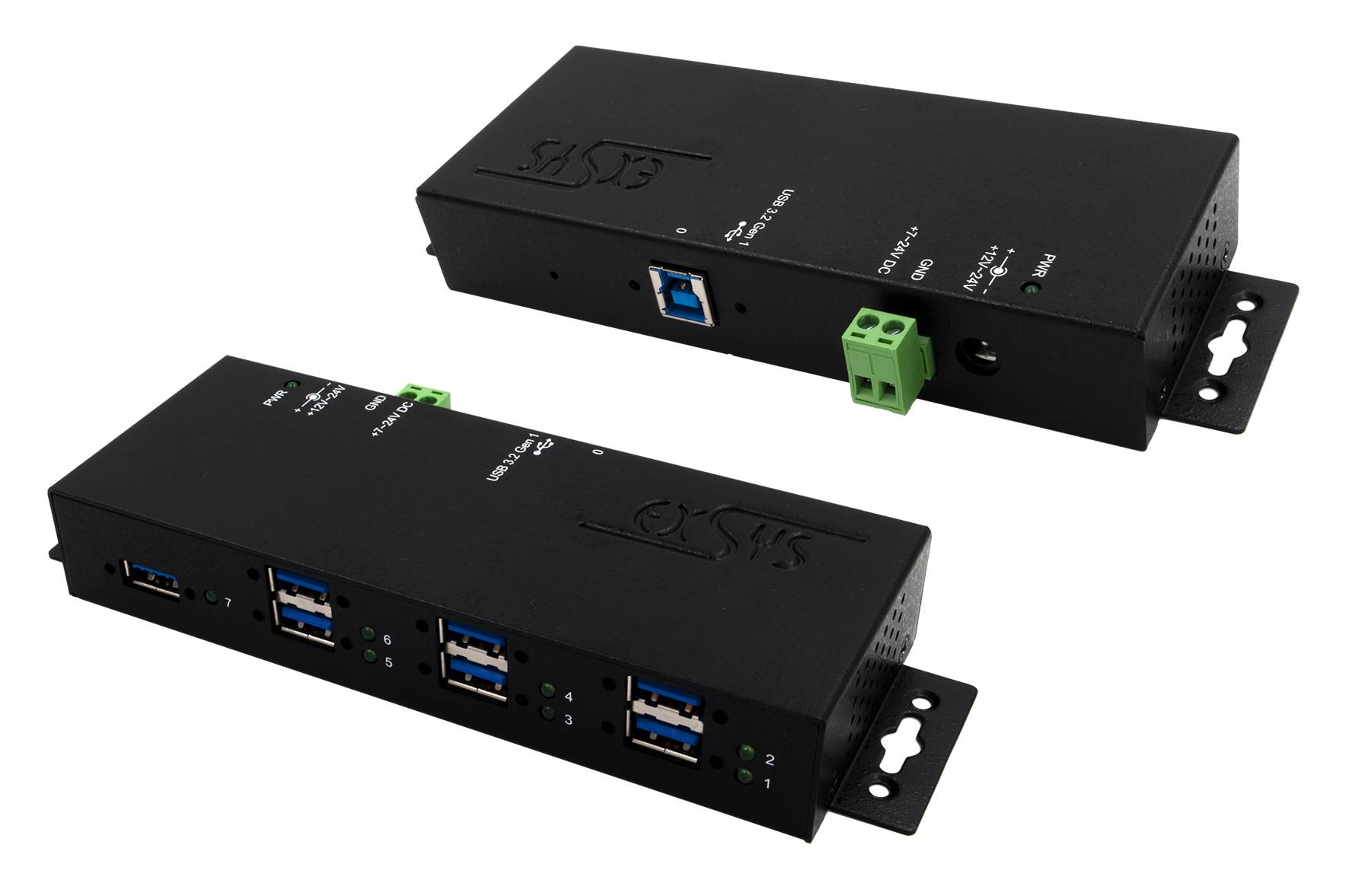Exsys Exsys EX-1517HMVS - Hub - managed - 7 x USB 3.2 Gen 1 Hub USB noir-4