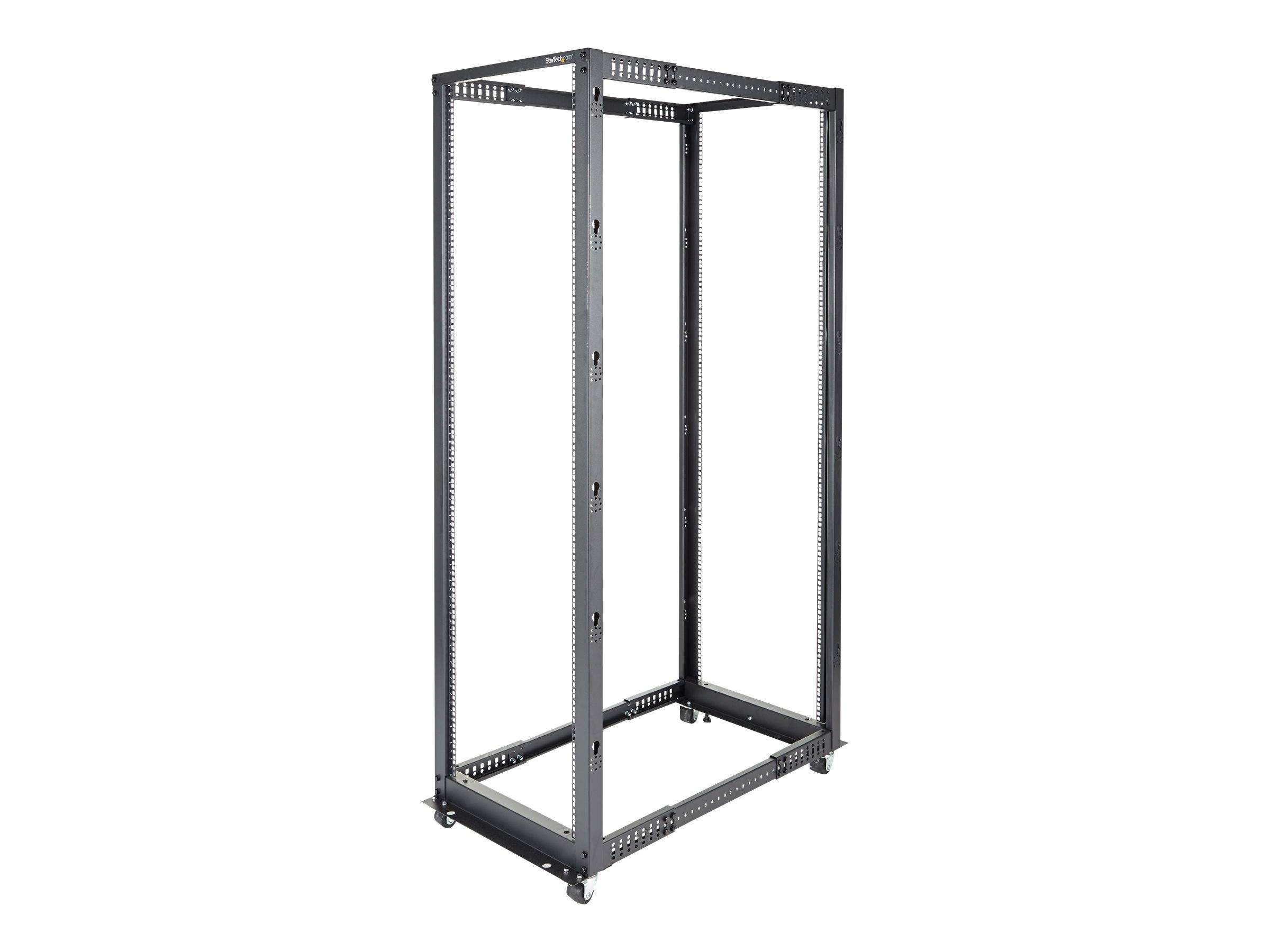 StarTech.com 4POSTRACK42 étagere Rack autonome Noir-0
