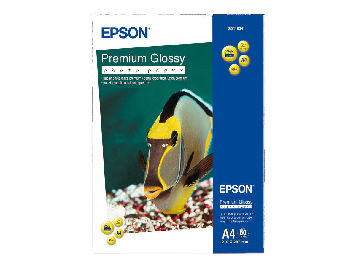 EPSON PREMIUM brillant photo papier inkjet 225g/m2 A4 50 feuilles pack de 1-0