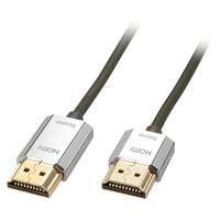 LINDY HDMI Câble de raccordement Fiche mâle HDMI-A, Fiche mâle HDMI-A 3.00 m gris 41675 conducteur OFC, rond, 4K UHD, bl-6