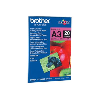 BROTHER BP-71GA3 brillant photo inkjet 260g/m2 A3 20 feuilles pack de 1-0