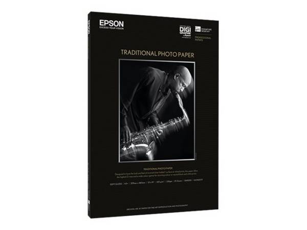 EPSON S045050 Traditional photo  papier inkjet 330g/m2 A4 25 feuilles pack de 1