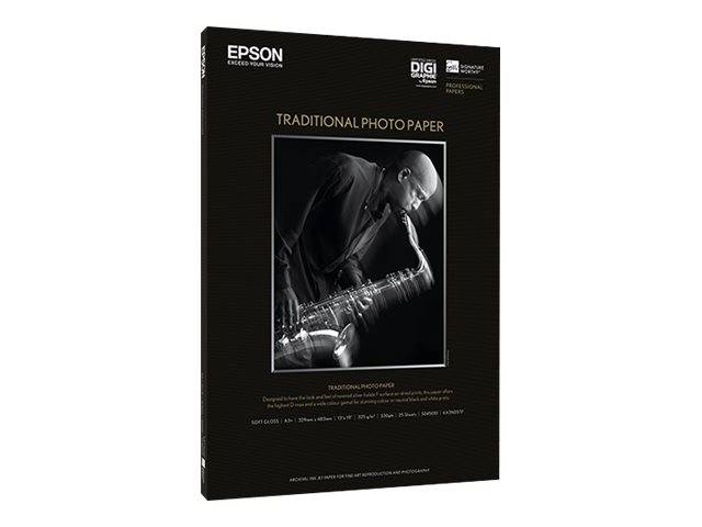 EPSON S045050 Traditional photo papier inkjet 330g/m2 A4 25 feuilles pack de 1-0