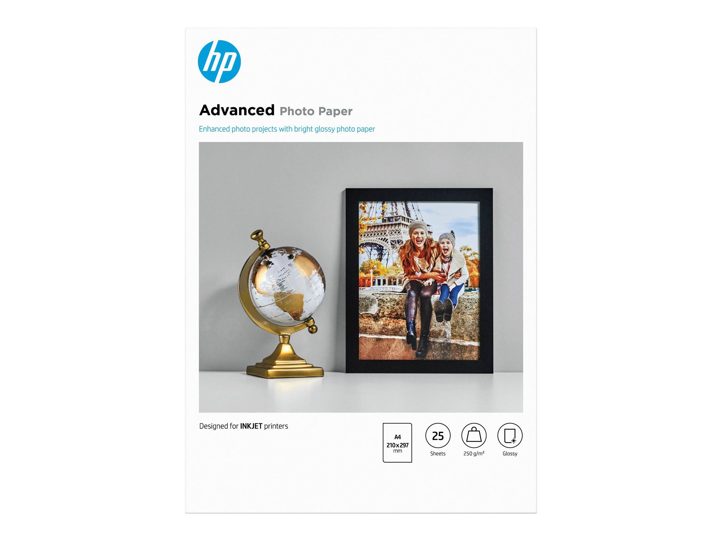 HP original Q5456A Advanced glossy photo paper Ink cartridge 250g/m2 A4 25 sheets 1-pack-3