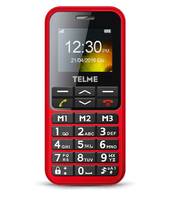 Téléphone portable pour séniors Telme C151 avec station de charge, Touche SOS rouge-3