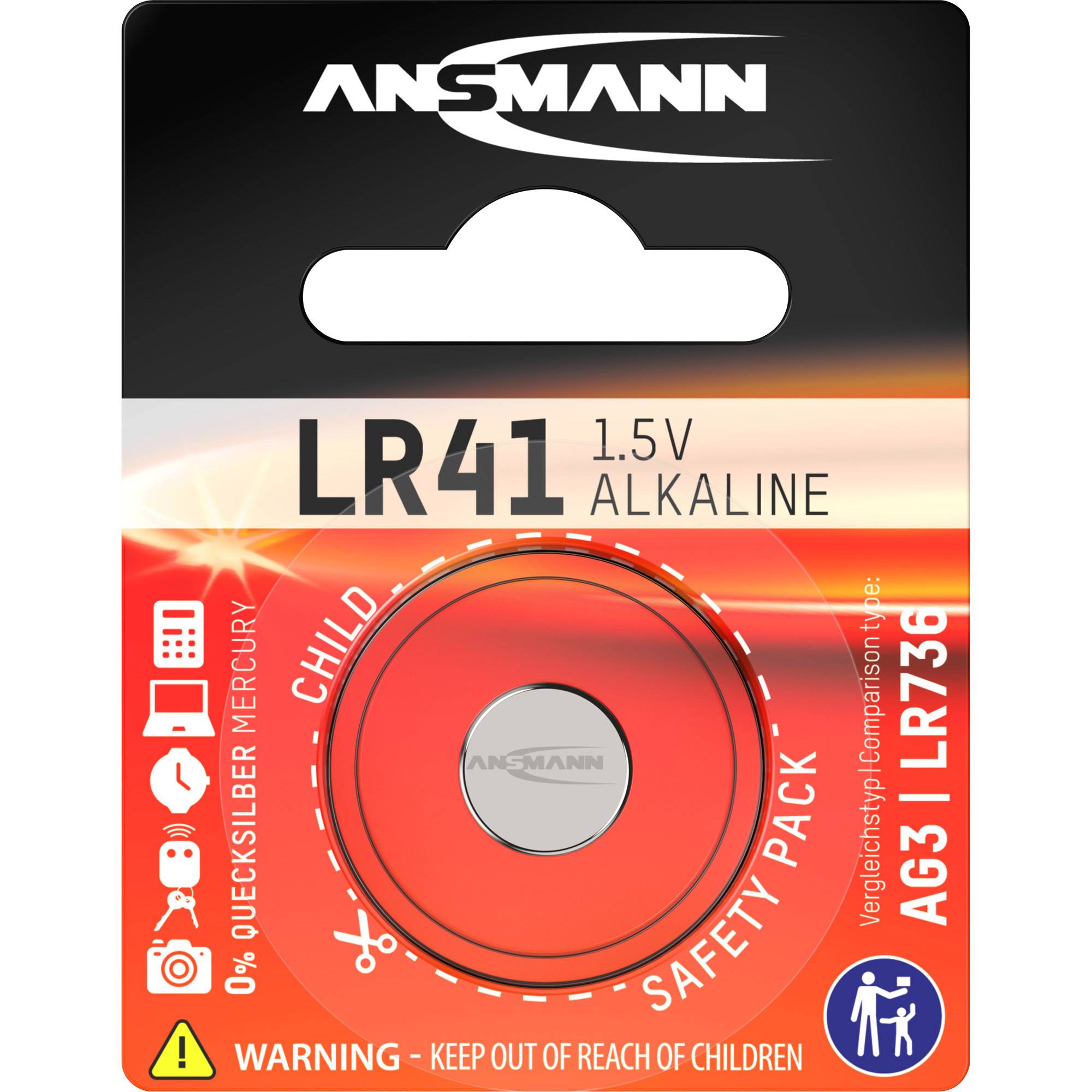 Ansmann Pile bouton LR 41 1 pc(s) lithium ANSMANN - Batterie LR41 - Alkalisch-4