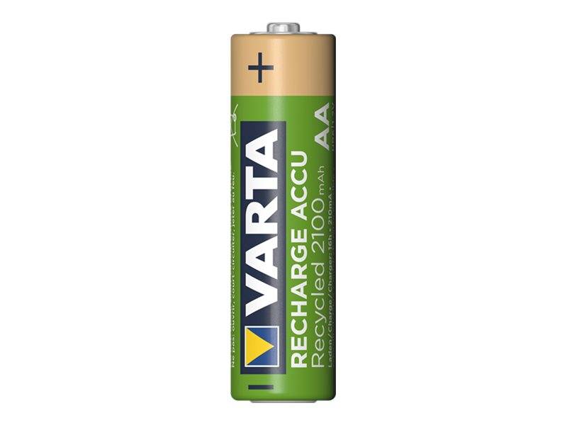 Batterie Varta NiMH, Mignon, AA, HR06, 1.2V/2100mAh Accu Recycled, Pre-Charged, Retail Blister (2-Pack)