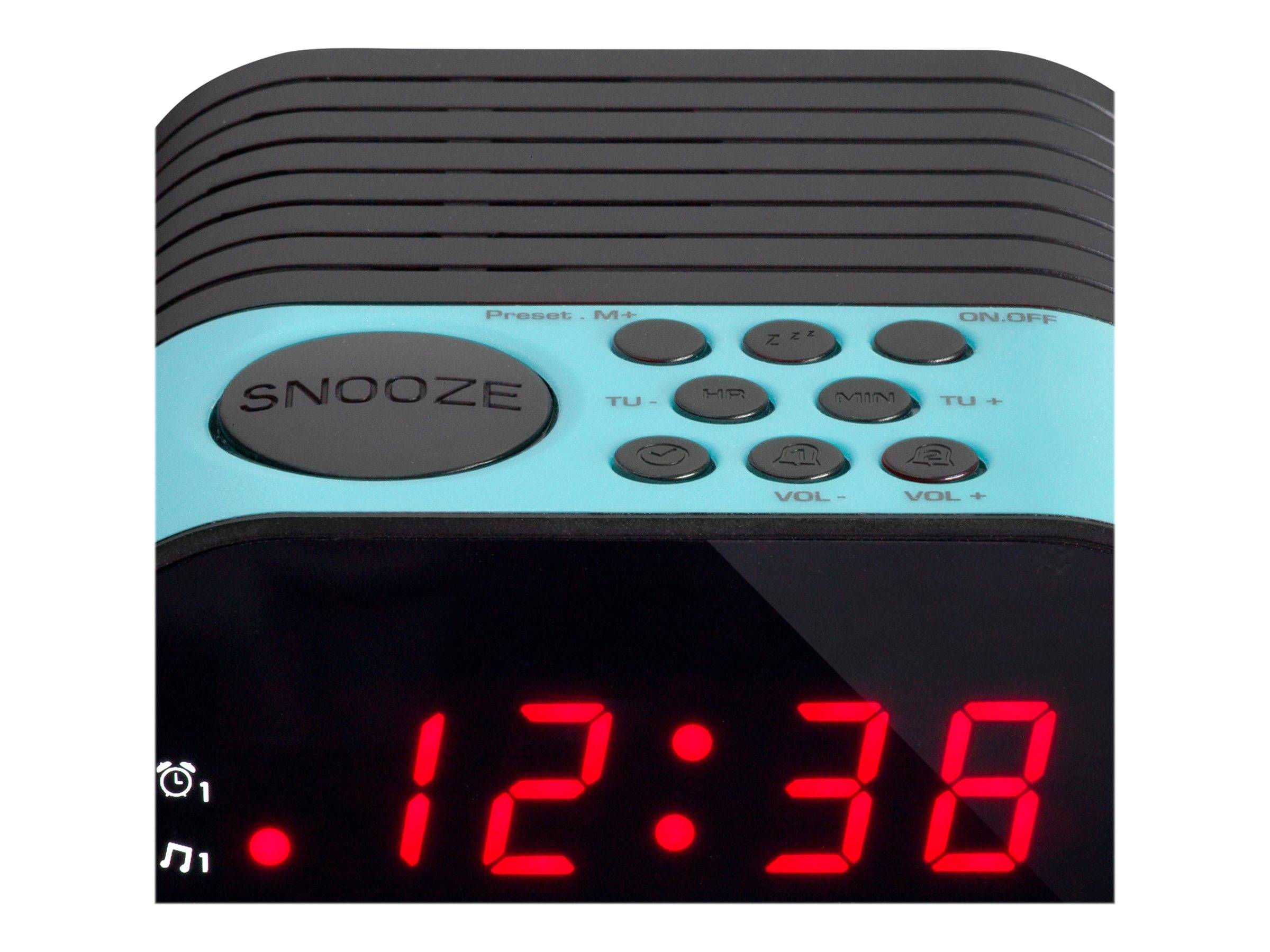 Radio Réveil FM PLL Double Alarme avec Affichage LED-6