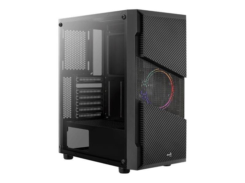 Aerocool Menace Saturn FRGB, Midi Tower, PC, Noir, ATX, micro ATX, Mini-ITX, Synthétique ABS, SPCC, Acier, 15,7 cm-5