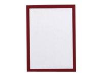 Pochettes magnétiques Duraframe Durable pour document A4 - Lot de 5 - rouge-3