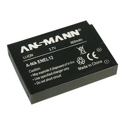 Ansmann EN-EL12 Batterie pour appareil photo Remplace l'accu d'origine EN-EL12 3.7 V 1050 mAh