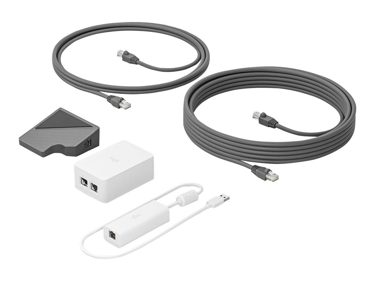 LOGITECH Cat5e Kit Video conferencing accessory kit for Base Bundle RoomMate + MeetUp + Tap IP Room Solution Base Bundle-0