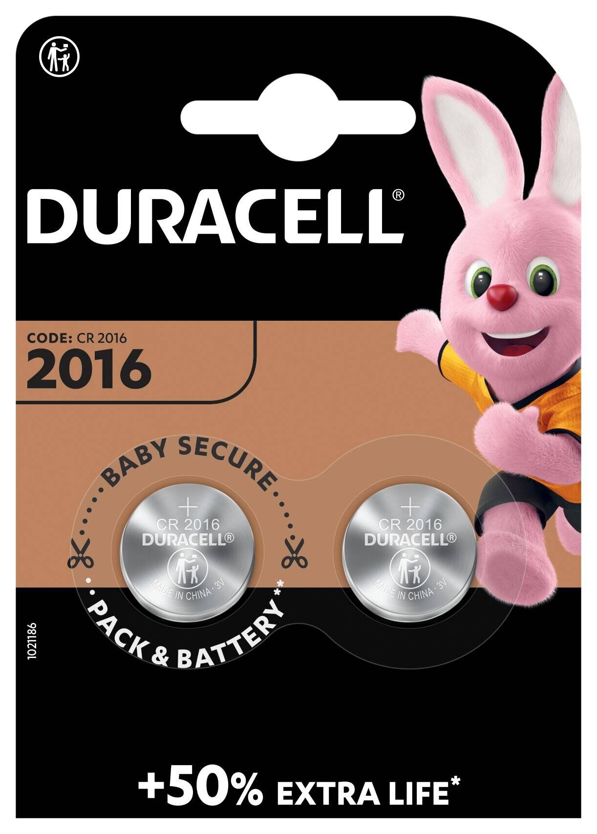 Pile au lithium Duracell CR2016 sous double blister-2