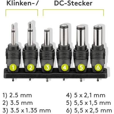 Alimentation universelle 3 V - 12 V avec 6 adaptateurs CC - 12 W et 1 A max.-2