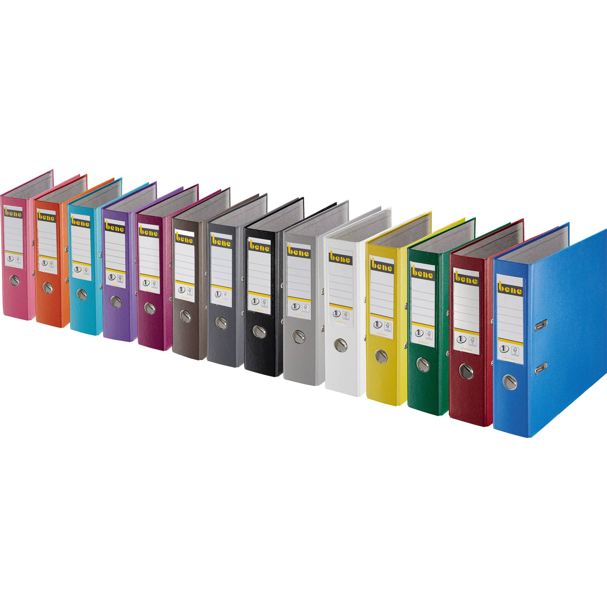 Classeur Bene Bene 80mm DIN A4 Werkstoff: Graupappe 291400 WS 2 étriers DIN A4 blanc-2