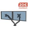 Fellowes Platinum Series Bras porte-écrans double, Collier de serrage/ passe-fil, 8 kg, 101,6 cm (40"), 100 x 100 mm, Ré