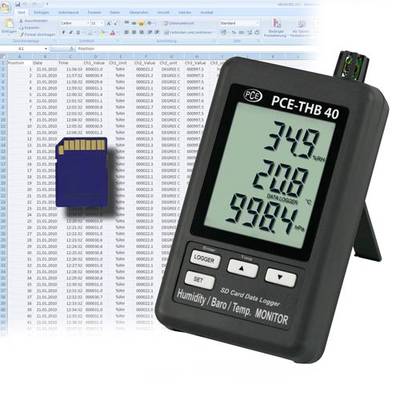 PCE Instruments PCE-THB 40 Enregistreur de données multifonction  Valeur de mesure humidité de l'air, température       