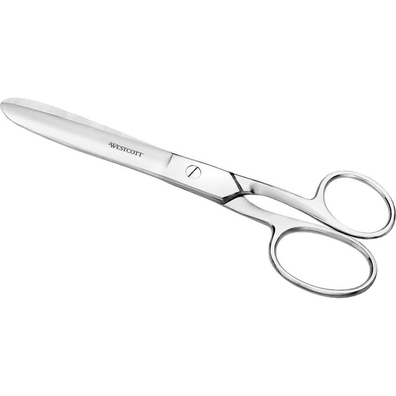 Ciseaux droitiers bout rond Steel Westcott 17 cm-0