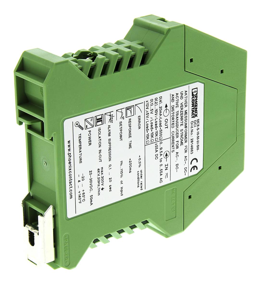 Convertisseur de courant Contenu: 1 pc(s) Phoenix Contact MCR-S10/50-UI-SW-DCI-NC 2814744-2