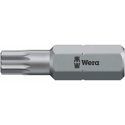 Embout Torx métallique avec tige hexagonale et l'inscription 'Wera', adapté aux travaux de vissage.
