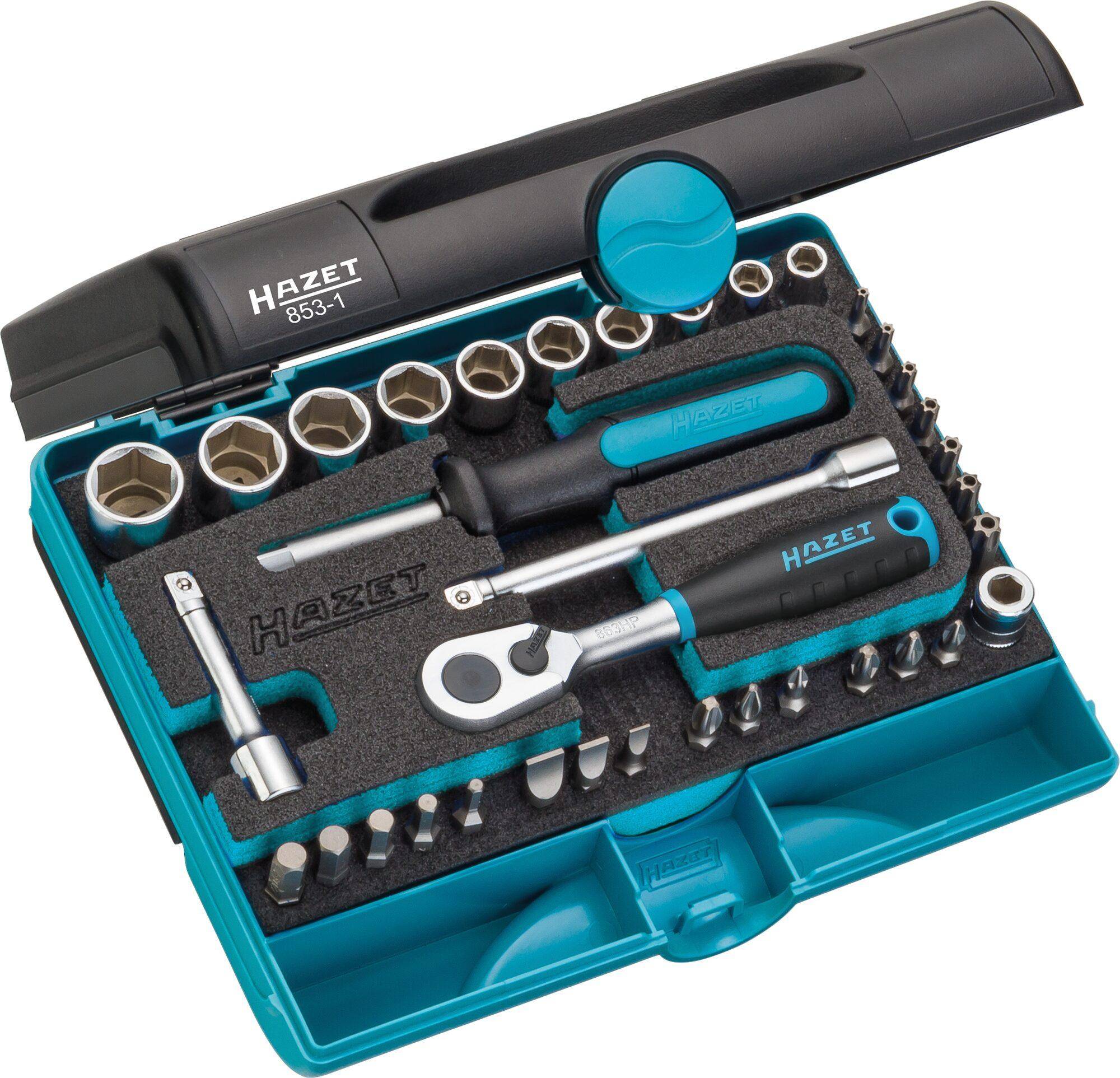 Hazet Jeu de clés à douille métrique 1/4" (6.3 mm) 36 pièces 853-1